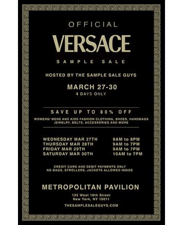 versace sample sale 2024|nyc sample sales 2024.